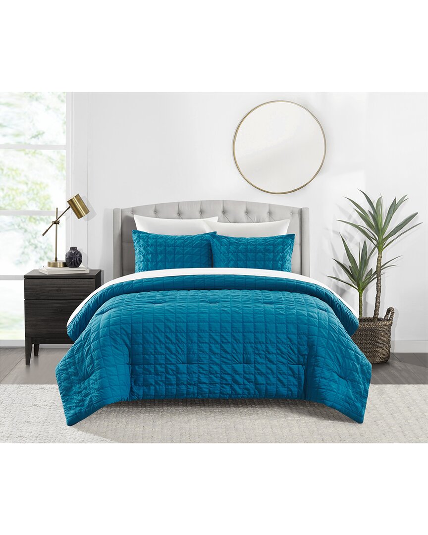 Chic Home Jesika Bed In A Bag Comforter Set In Blue