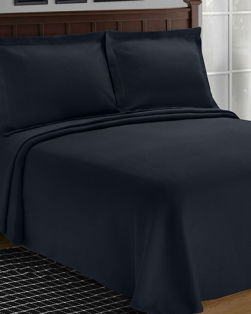 Superior Jacquard Matelasse Diamond Solitaire 3pc Bedspread Set