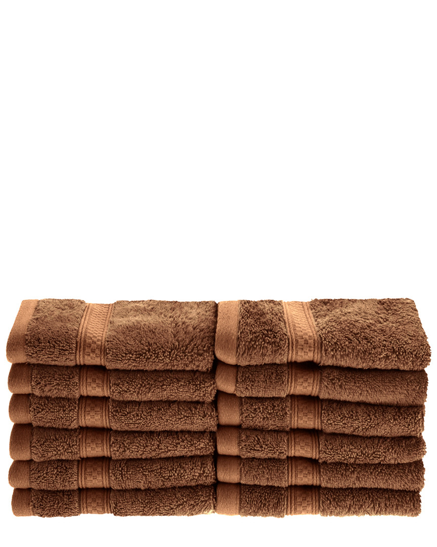 Superior Solid 12pc Face Towel Set