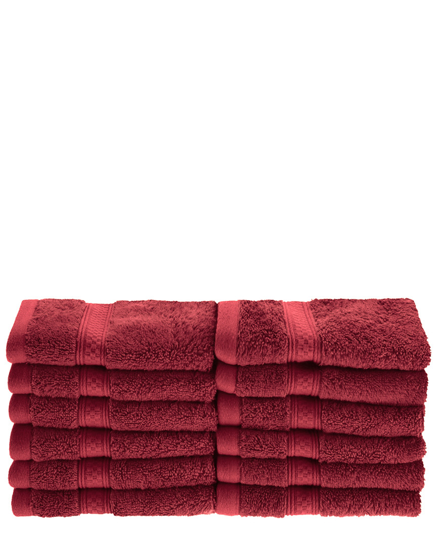 Superior Rayon From Bamboo Blend Solid 12pc Face Towel Set