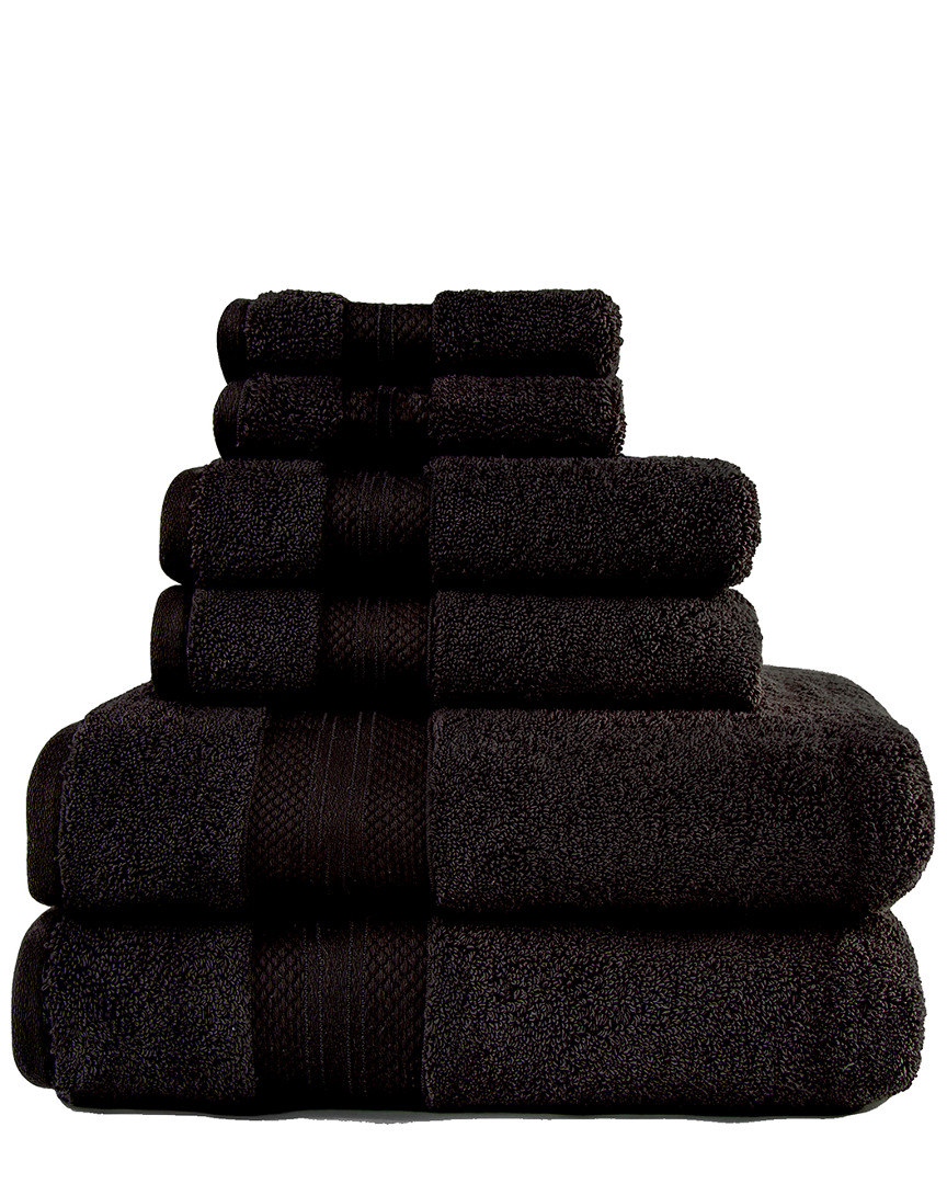 Superior Turkish Highly Absorbent Solid 6pc Ultra-plush Towel Set
