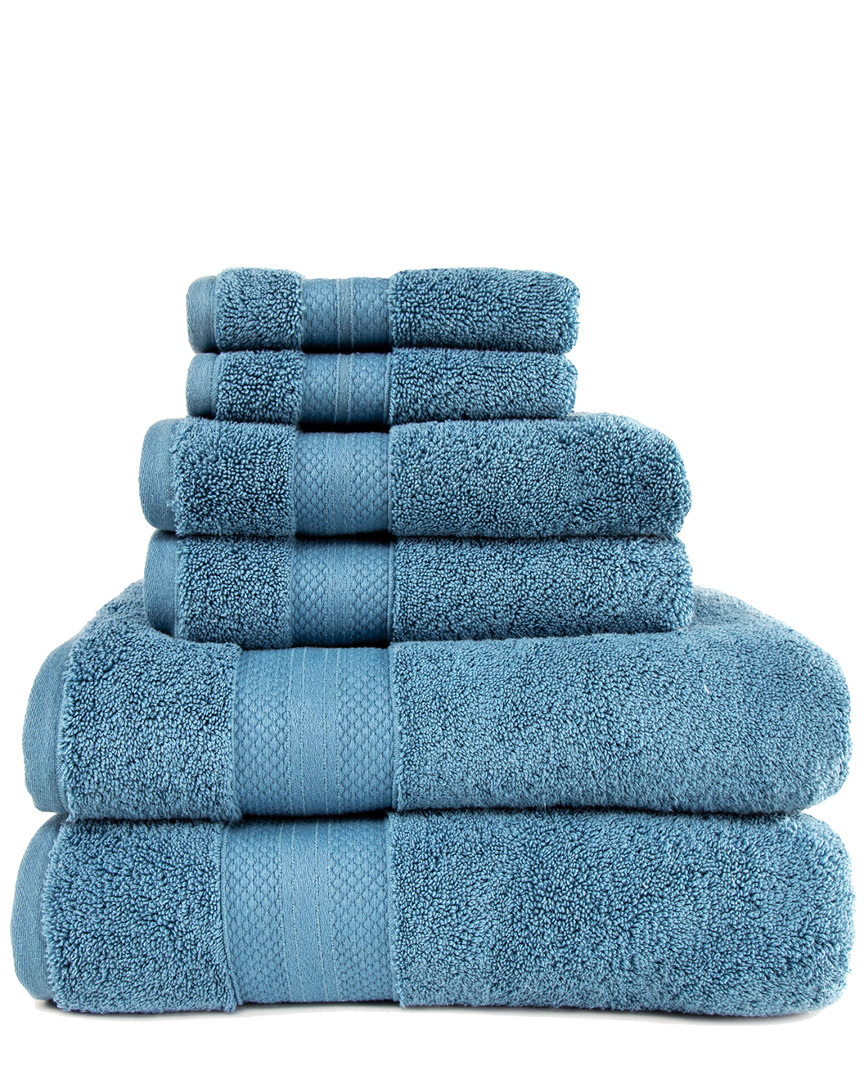 Superior Turkish Highly Absorbent Solid 6pc Ultra-plush Towel Set