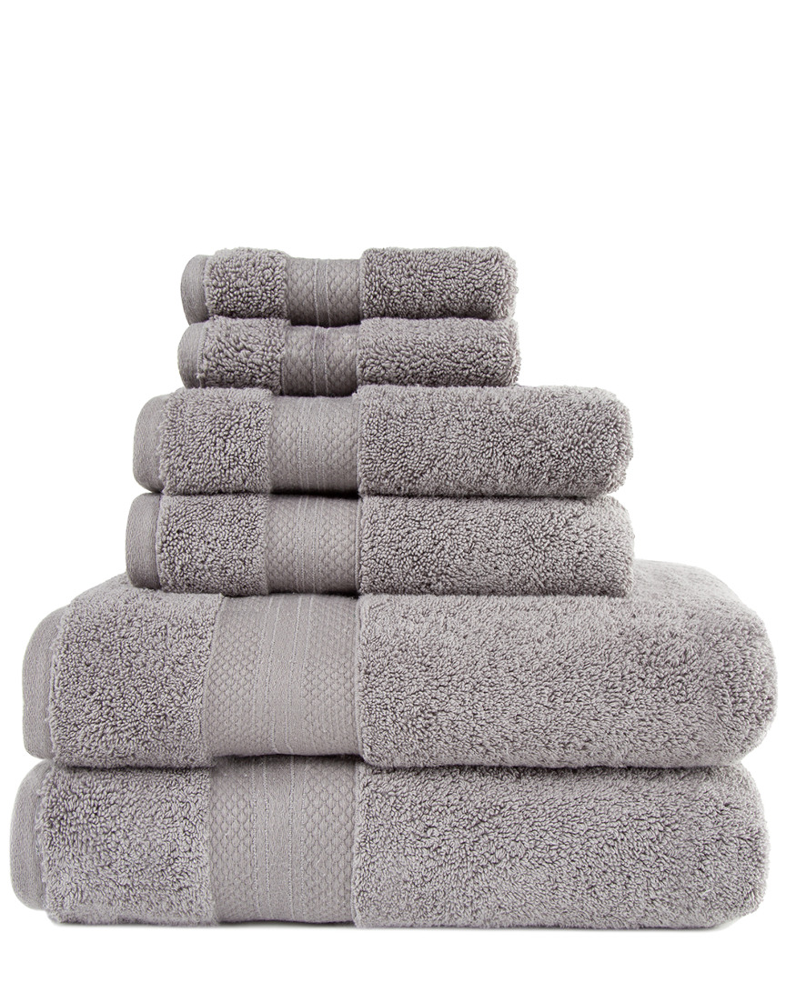 Superior Turkish Highly Absorbent Solid 6pc Ultra-plush Towel Set