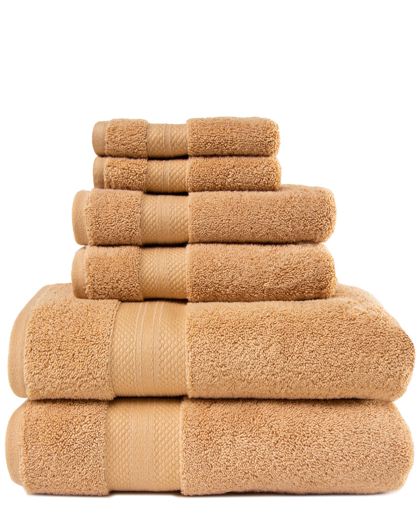 Superior Turkish Highly Absorbent Solid 6pc Ultra-plush Towel Set