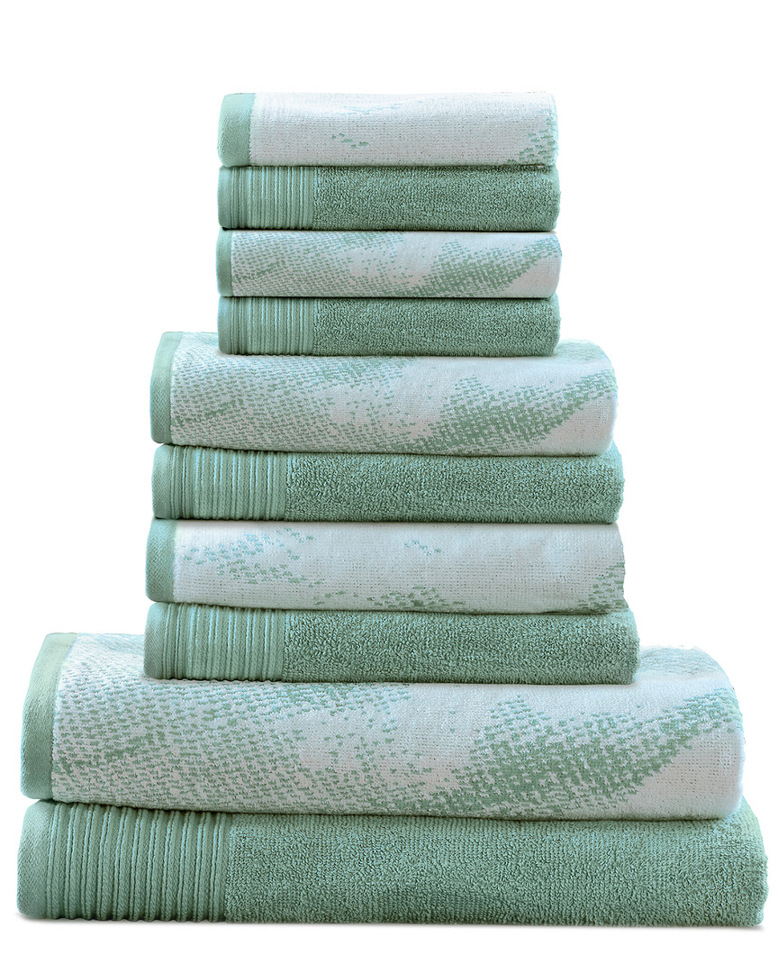 Superior Quick-drying Solid And Marble Effect 10pc Towel Set