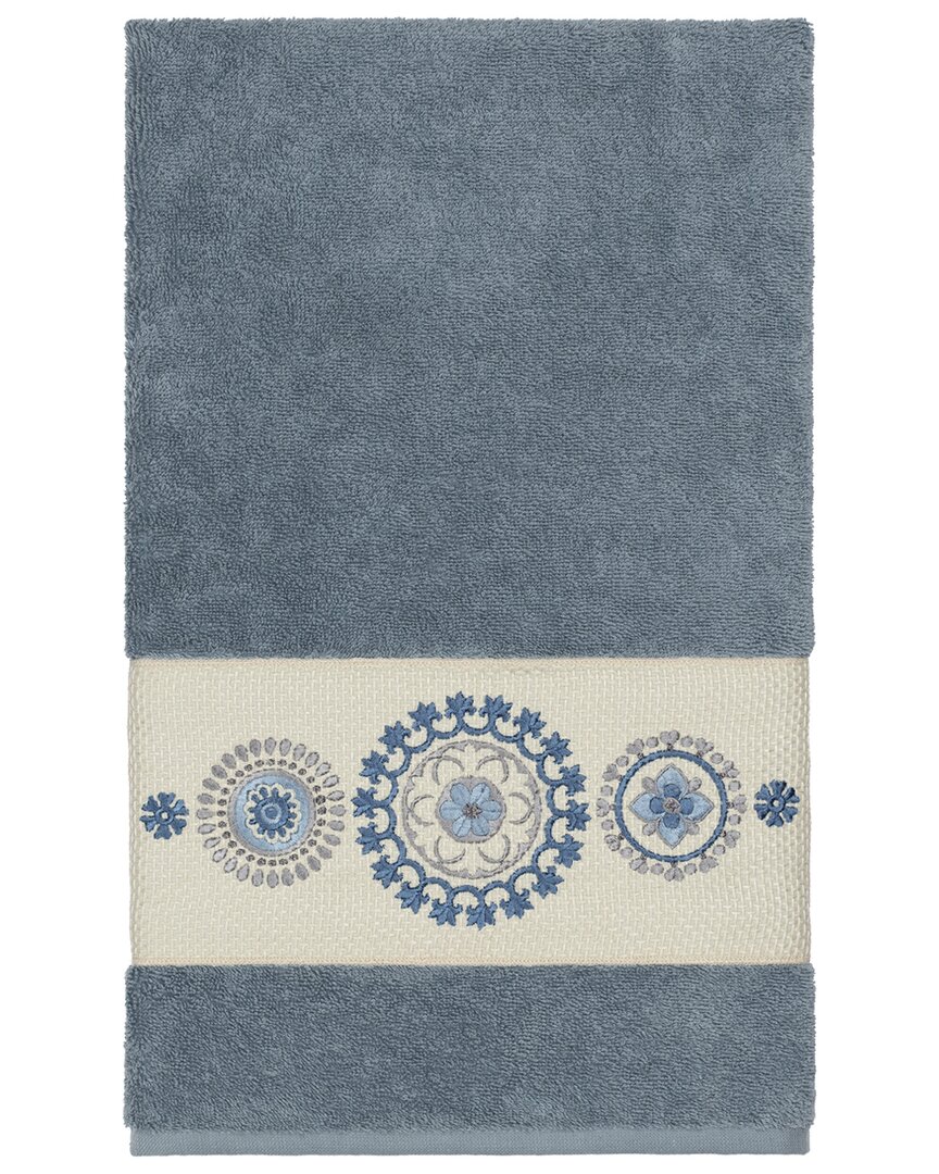 Linum Home Textiles Isabelle Turkish Cotton Embellished Bath Towel