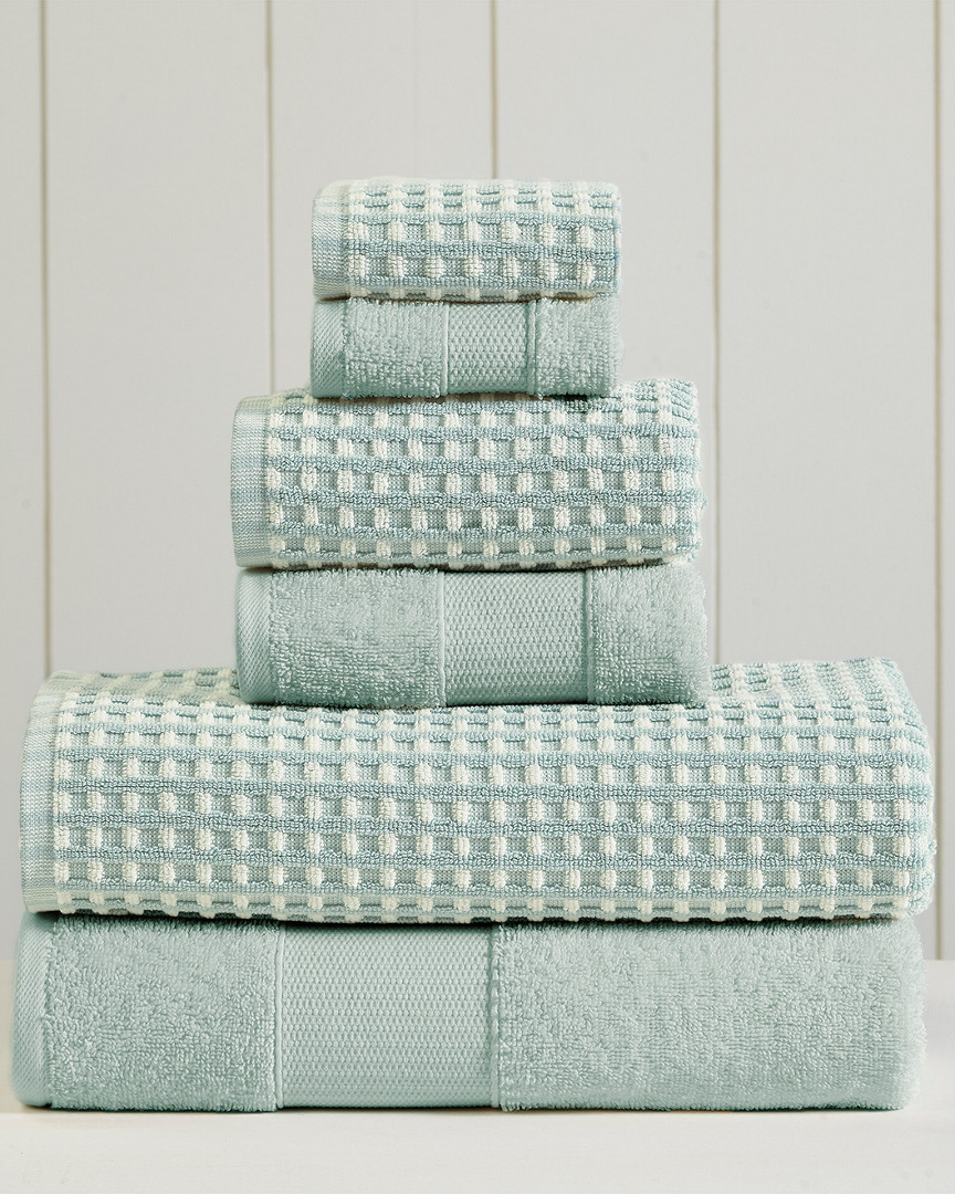 Shop Modern Threads 6pc Yarn-dyed Cobblestone Jacquard Towel Set