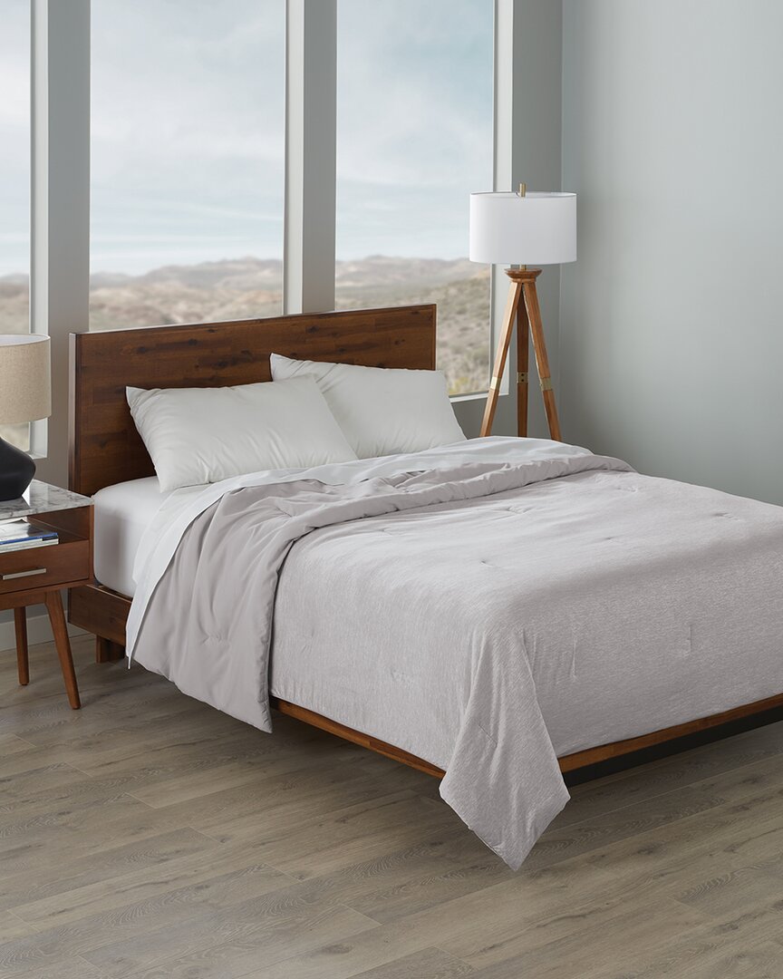 Ella Jayne Cooling Jersey Fabric Down-alternative Comforter In Gray