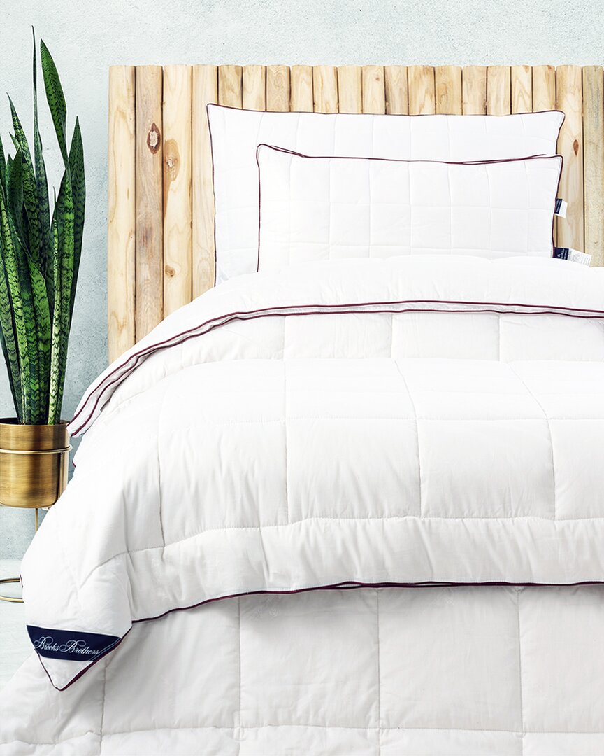 Brooks Brothers Cotton Quilt In White
