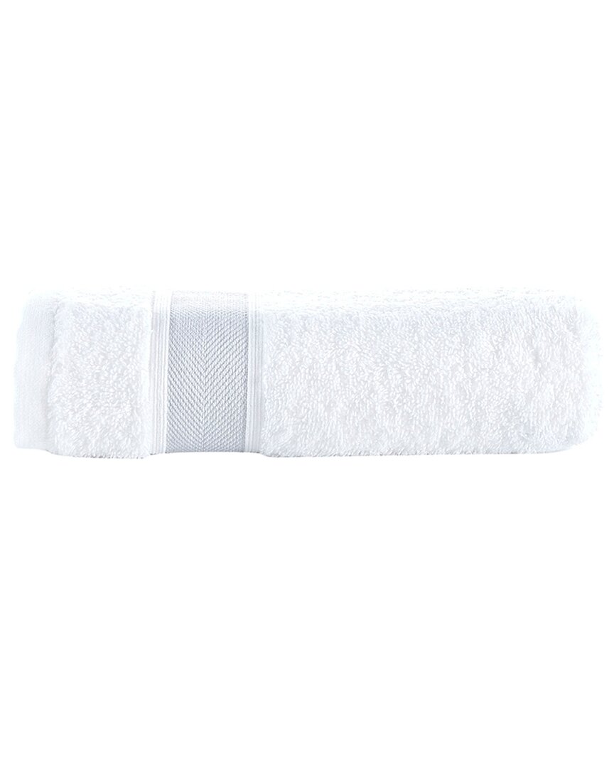 Brooks Brothers Ottoman Rolls Hand Towel In Silver