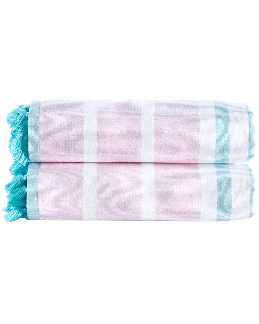 Shop Brooks Brothers Turkish Pesthemal 2pc Bath Towels In Pink