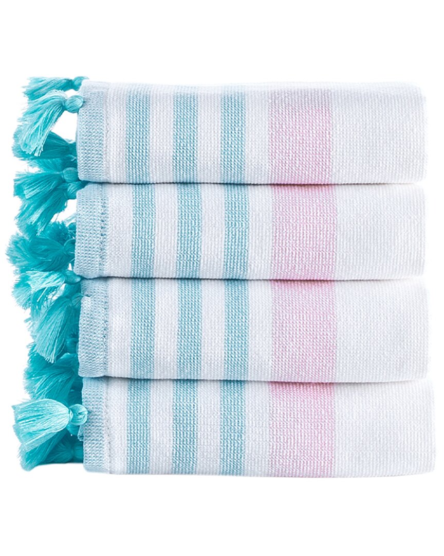 Brooks Brothers Turkish Pesthemal 4pc Wash Towels In Pink