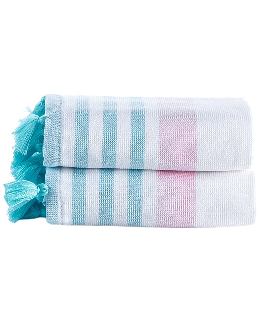 Brooks Brothers Turkish Pesthemal 2pc Wash Towels In Pink