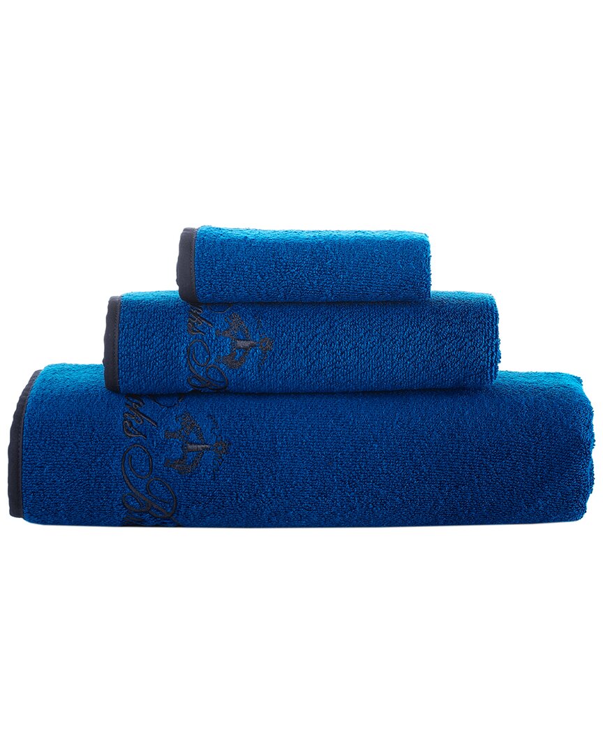 Brooks Brothers Contrast Frame 3pc Towel Set In Blue