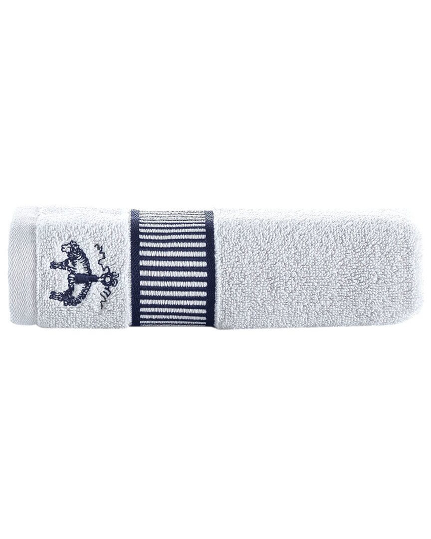 Brooks Brothers Fancy Border Hand Towels In Silver