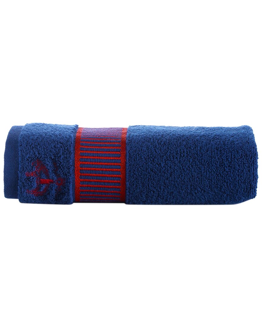 Brooks Brothers Fancy Border Hand Towelnavy In Navy