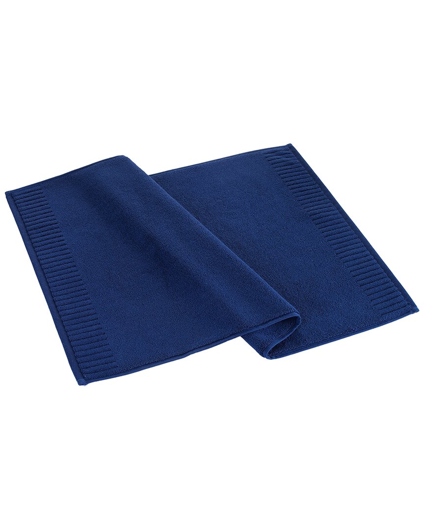 Shop Brooks Brothers Fancy Border Bath Mat In Navy
