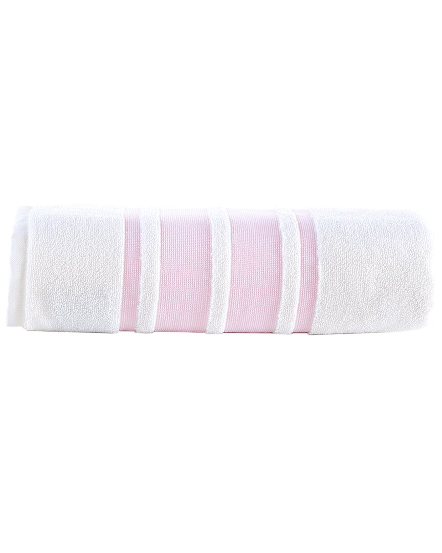 Brooks Brothers Contrast Border Bath Towel In Pink