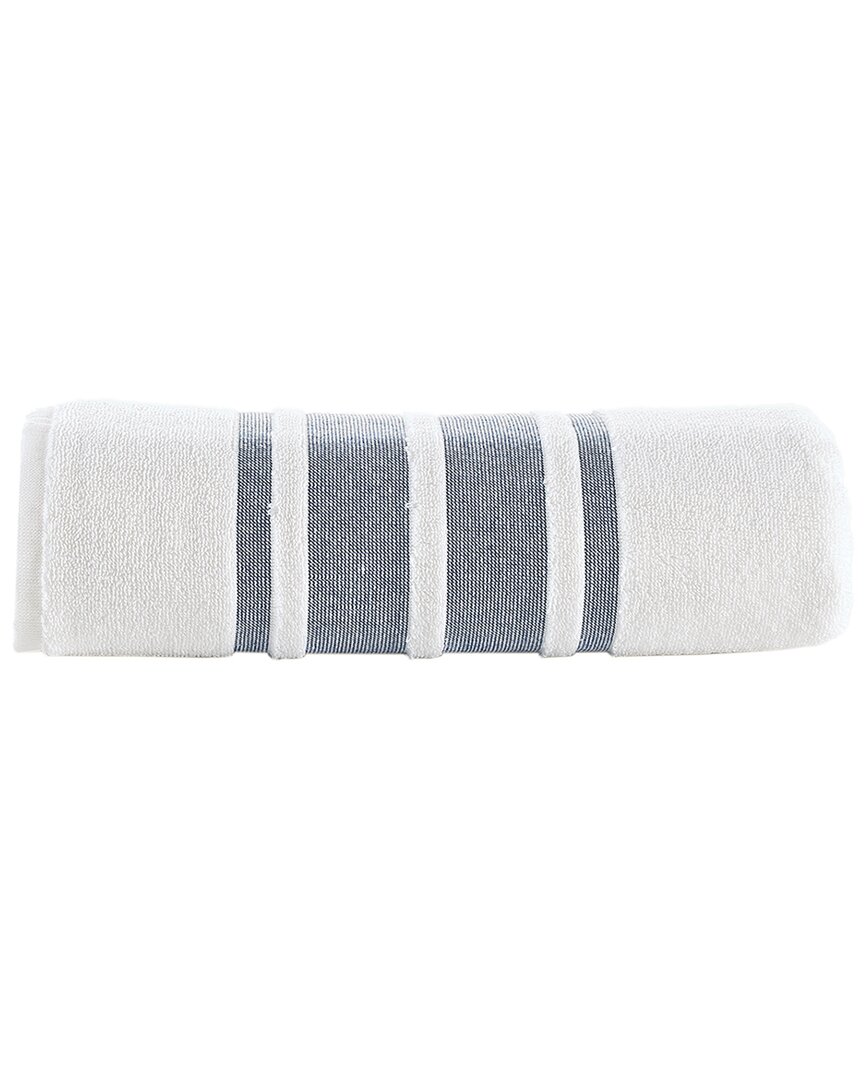Brooks Brothers Contrast Border Bath Towel In Navy