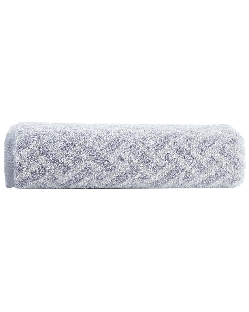 Brooks Brothers Criss Cross Stripe Bath Sheets In Silver