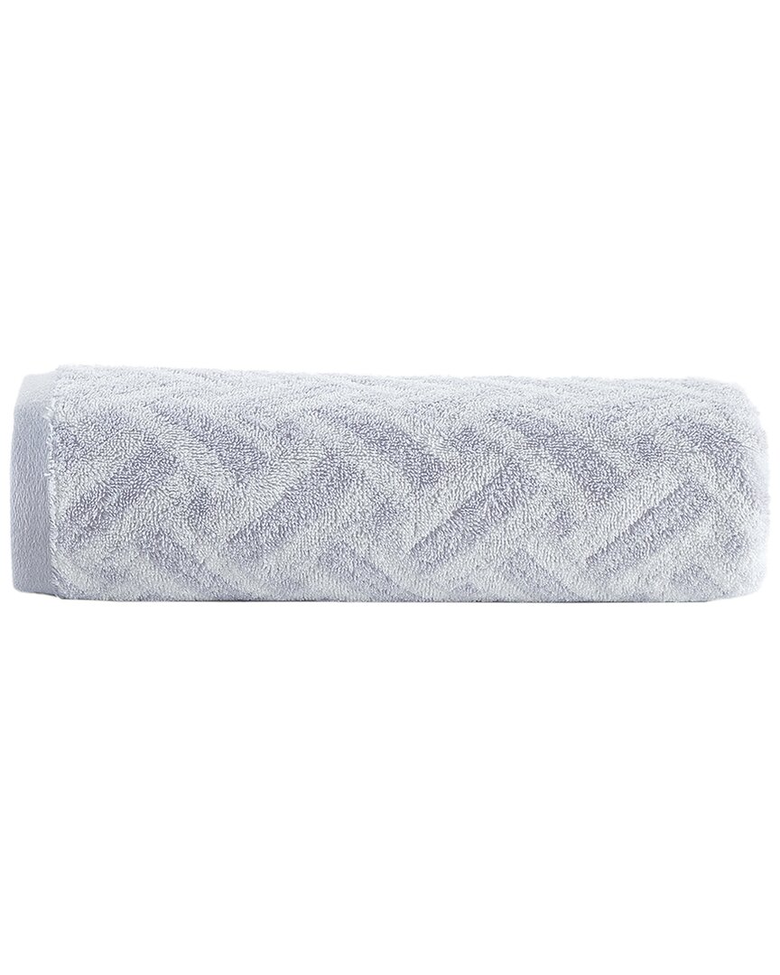 Brooks Brothers Criss Cross Stripe Bath Towel In Silver