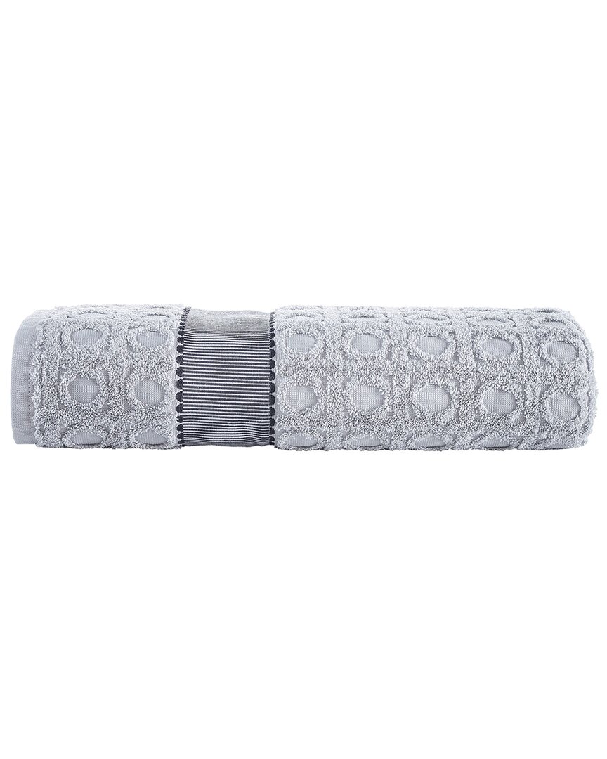 Brooks Brothers Circle In Square Bath Sheets In Silver