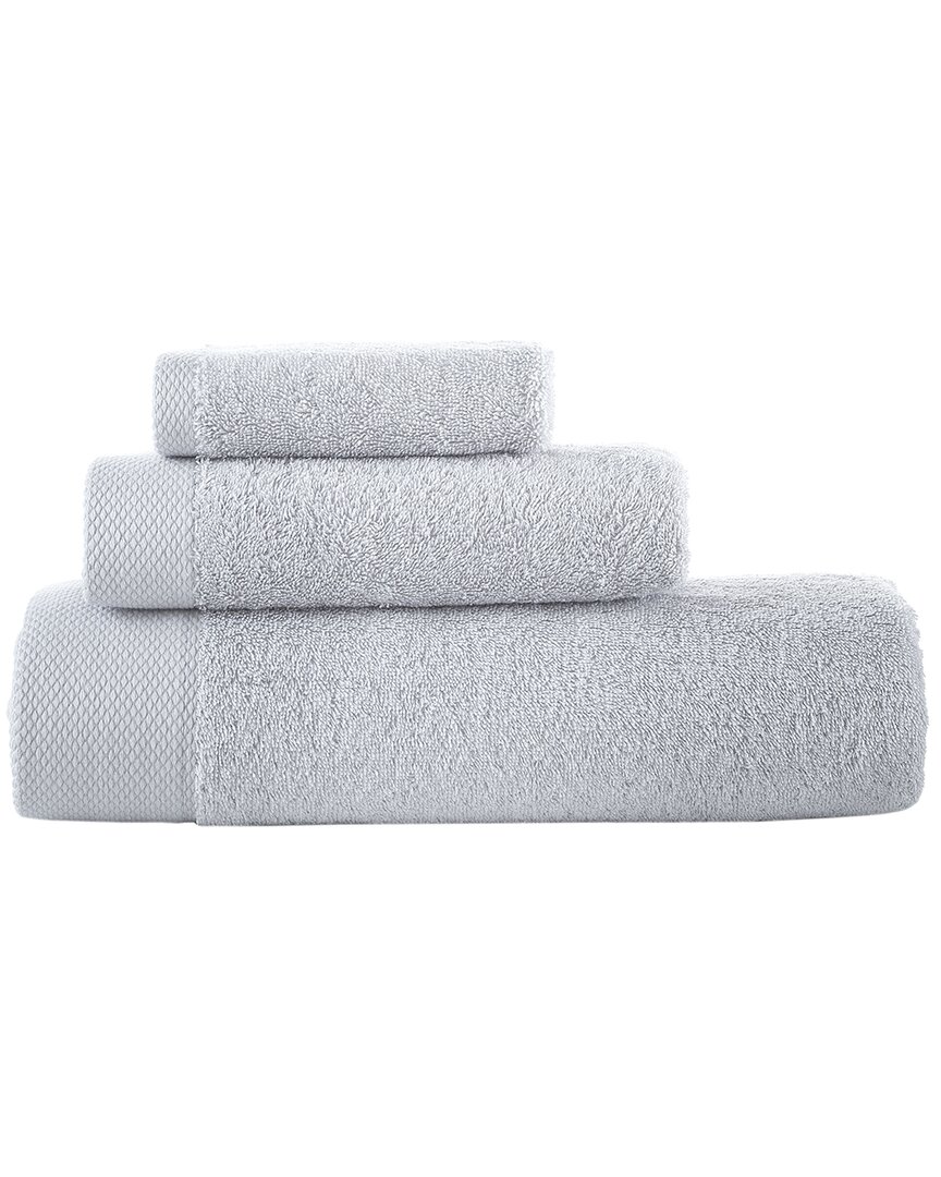 Brooks Brothers Solid Signature 3pc Towel Set In Silver