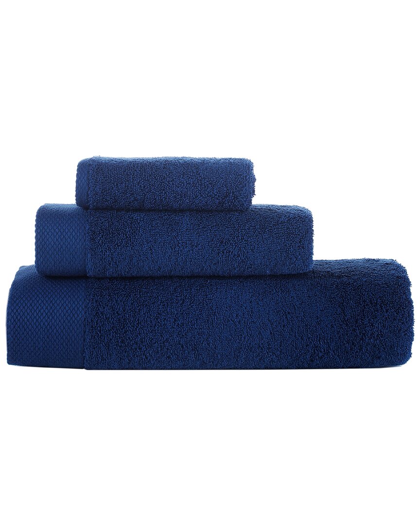 Shop Brooks Brothers Solid Signature 3pc Towel Set In Navy