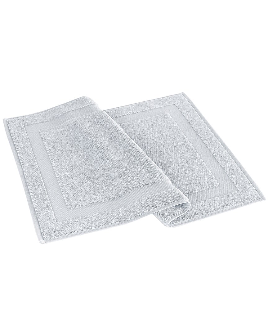 Brooks Brothers Solid Signature Bath Mat In Silver