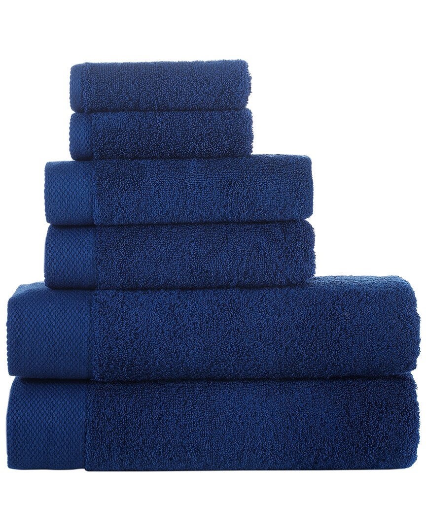 Brooks Brothers Solid Signature 6pc Towel Set In Navy
