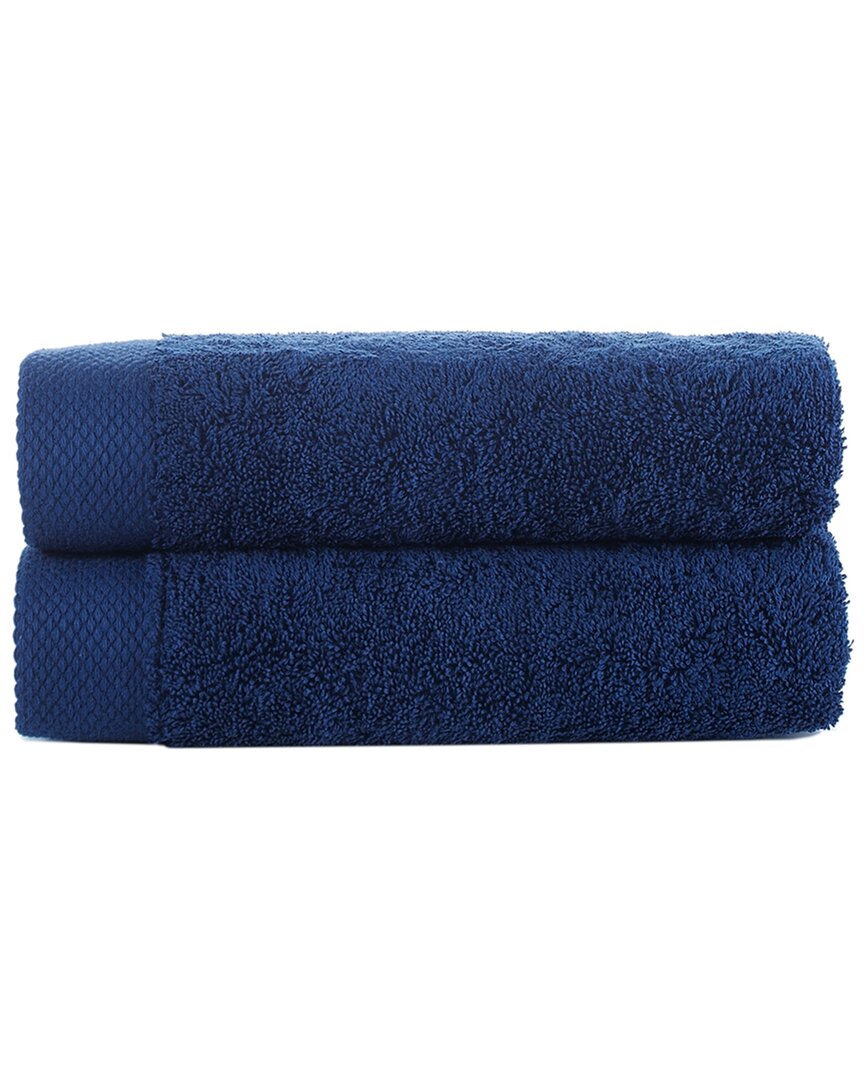 Brooks Brothers Solid Signature 2pc Hand Towels In Blue