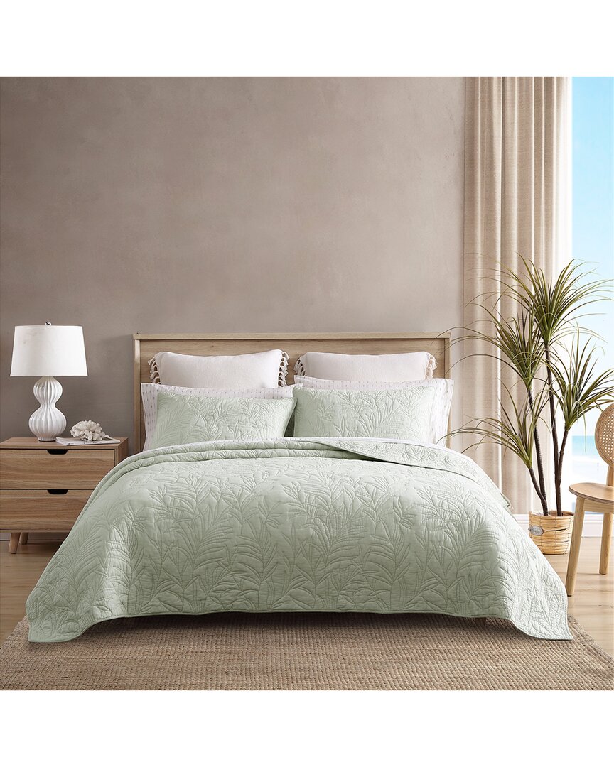 Tommy Bahama Solid Costa Sera Cotton Quilt In Green