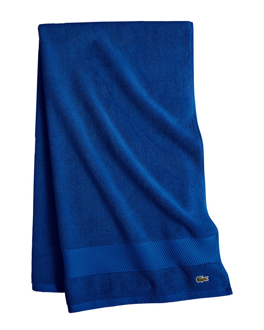 Lacoste Heritage Antimicrobial Bath Towel In Blue