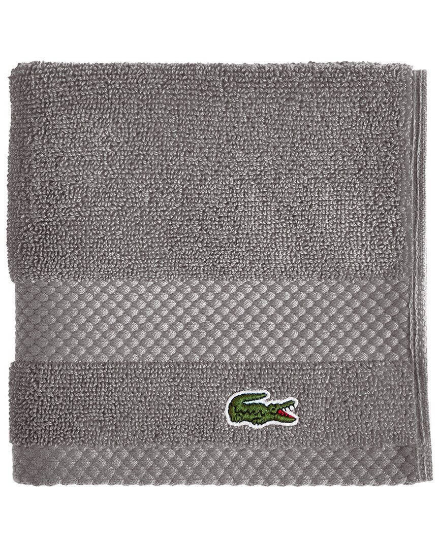 Lacoste Heritage Antimicrobial Wash Towel In Grey