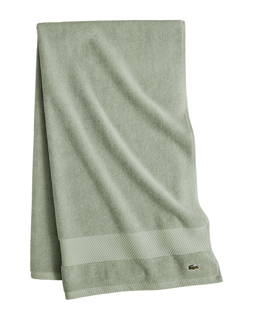 Lacoste Heritage Antimicrobial Bath Towel In Green