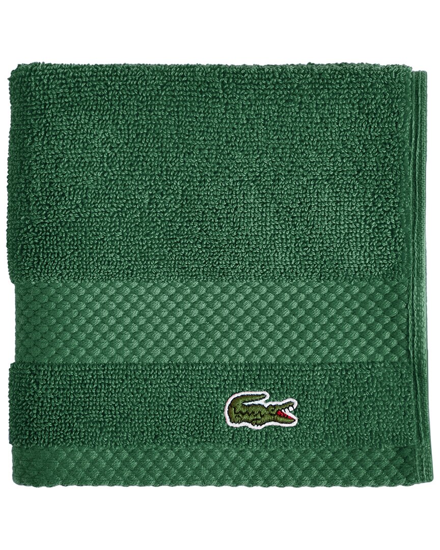 Lacoste Heritage Antimicrobial Wash Towel In Green