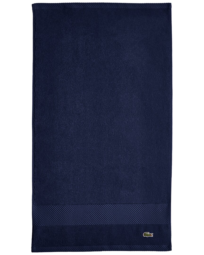 Lacoste Heritage Antimicrobial Hand Towel In Navy