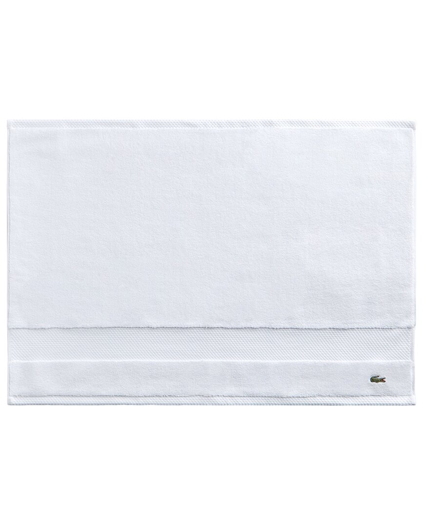Lacoste Heritage Antimicrobial Bath Mat In White