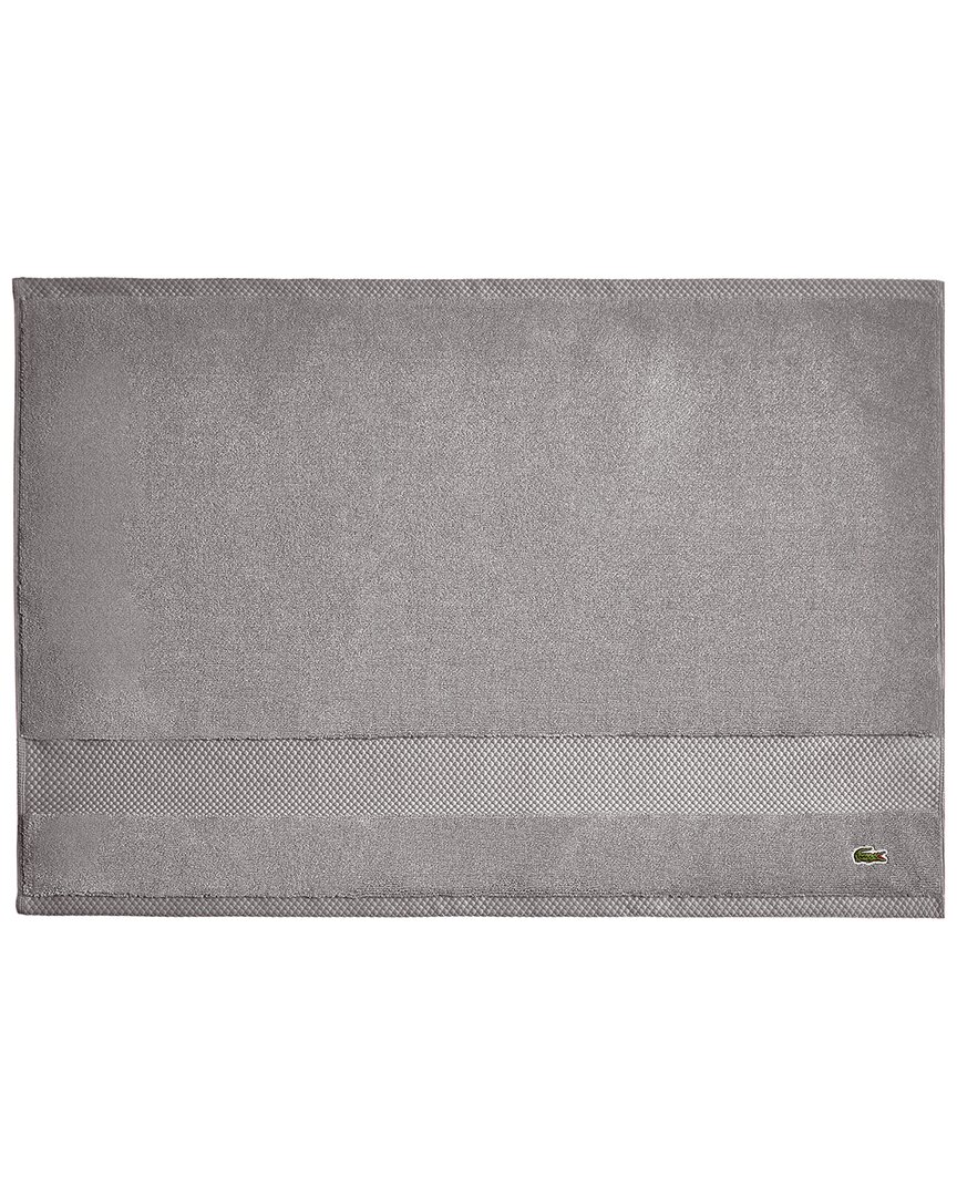 Lacoste Heritage Antimicrobial Bath Mat In Grey