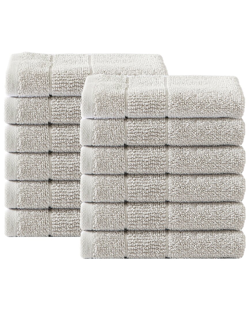 Tommy Bahama Island Retreat Cotton Terry 12pc Wash Towel Set In Beige