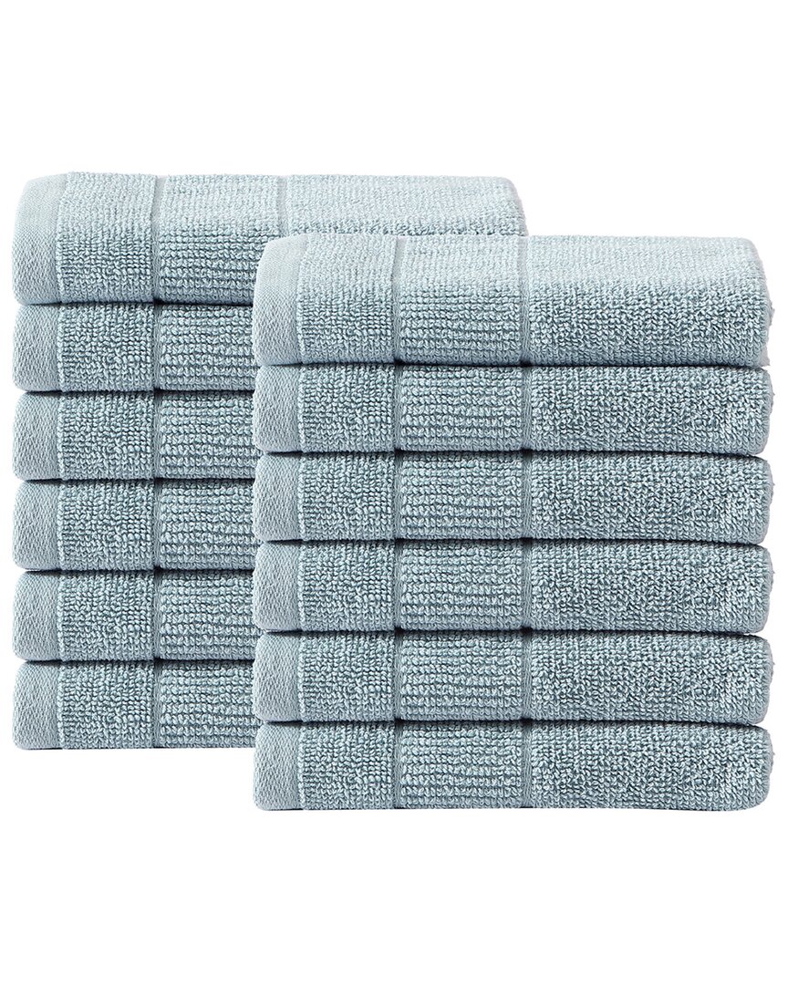 Tommy Bahama Island Retreat Cotton Terry 12pc Wash Towel Set In Blue