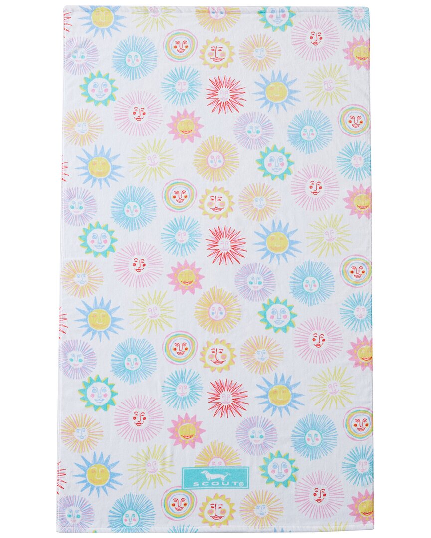 Scout Suns Out Funs Out Cotton Terry Printed Beach Towel In Multi