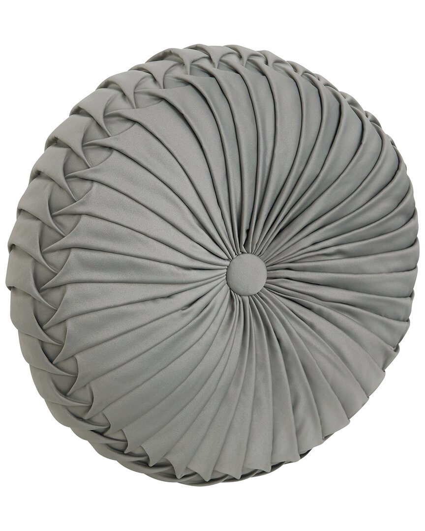 J Queen New York J. Queen New York Renata Tufted Round Decorative Throw Pillow In Gray