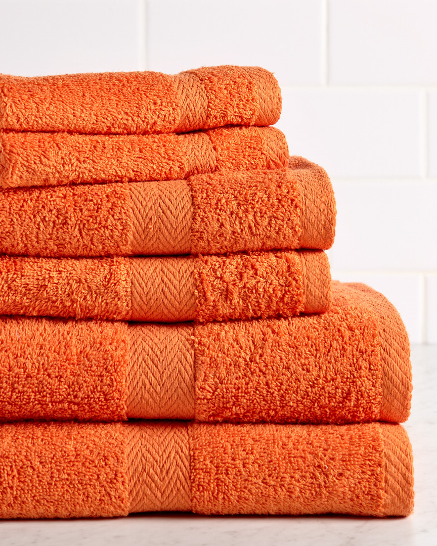 Espalma Deluxe 6pc Towel Set In Orange