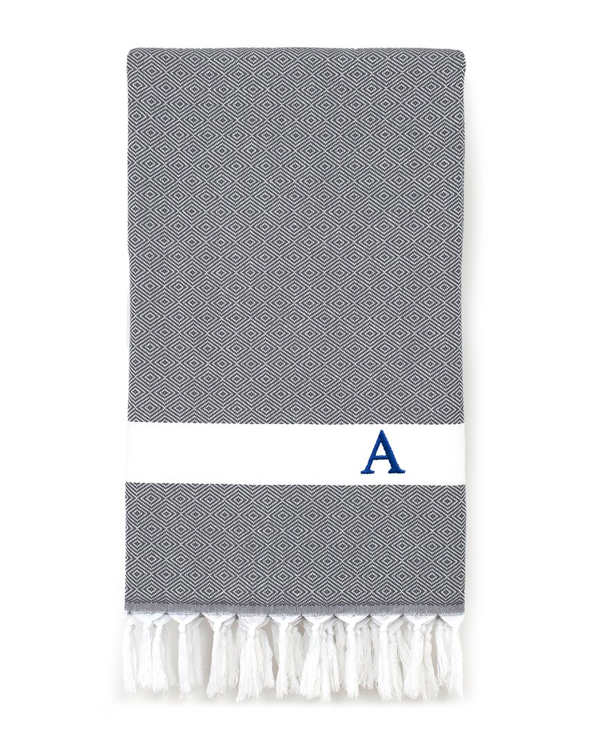Linum Home Textiles Diamond Pestemal Beach Towel M In Gray