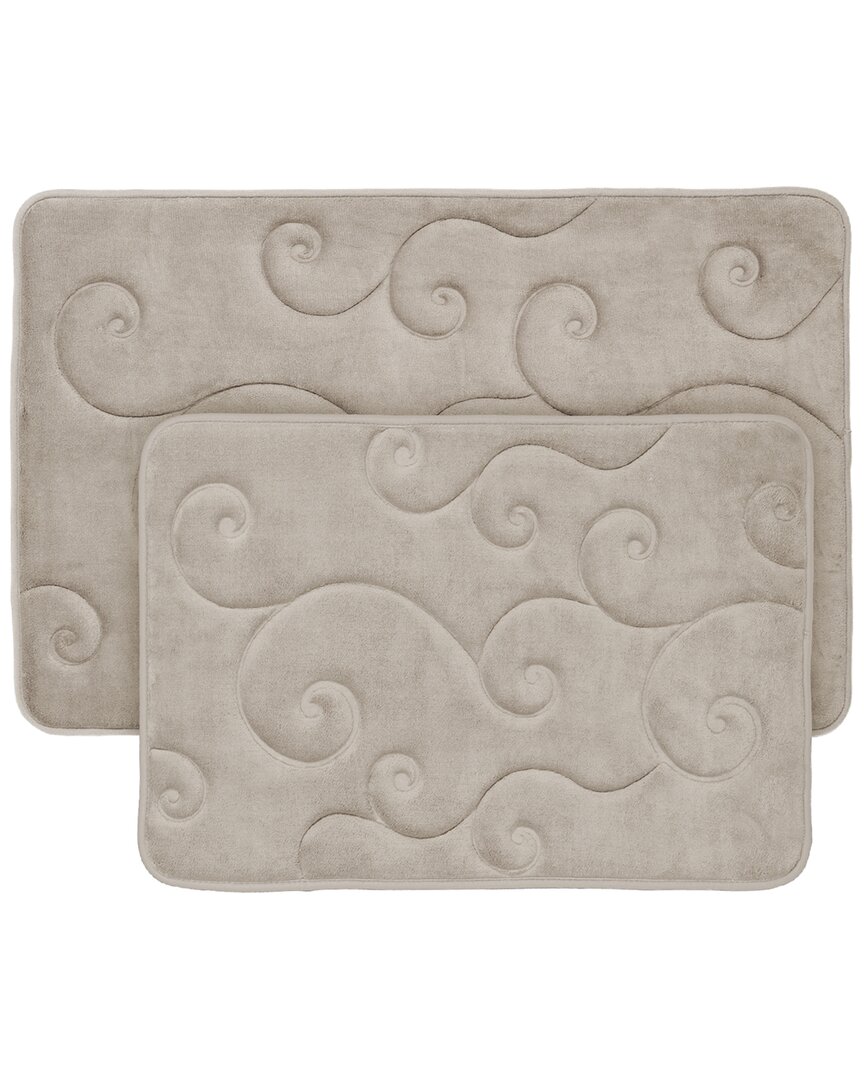 LAVISH HOME LAVISH HOME 2P MEMORY FOAM BATH MAT SET