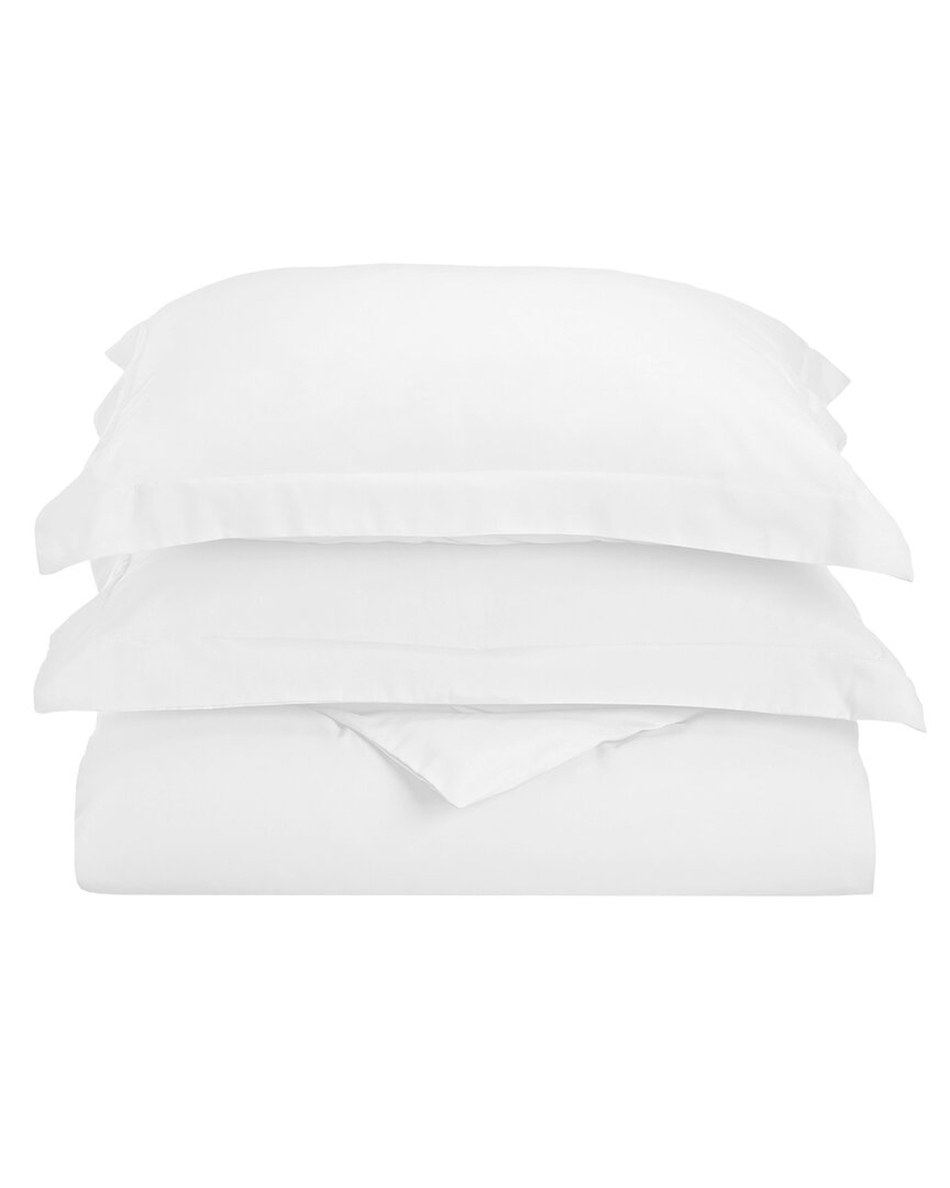 Superior Solid Wrinkle-free Soft Button Closure Sateen Weave Duvet Cover Set