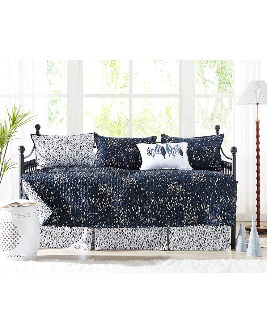 Southshore Fine Linens Botanical Leaves Daybed Cover Set In Blue