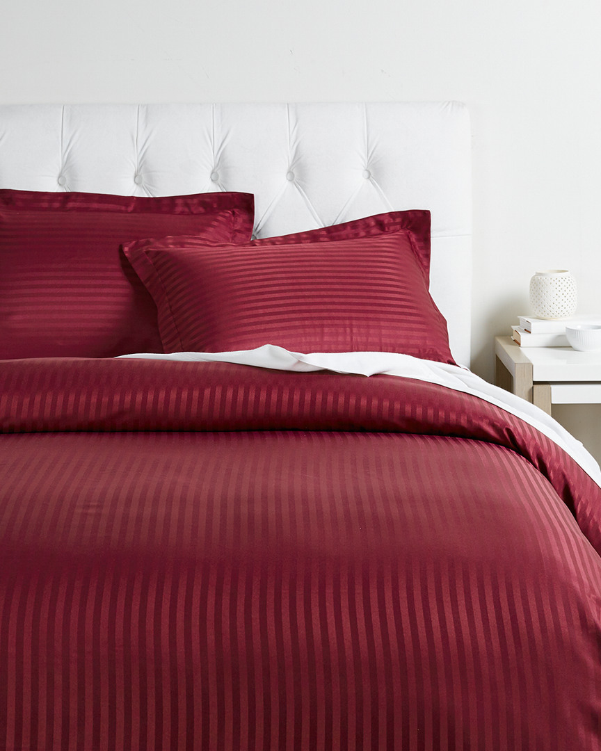 Superior 650tc 100% Egyptian Cotton Duvet Set In Red