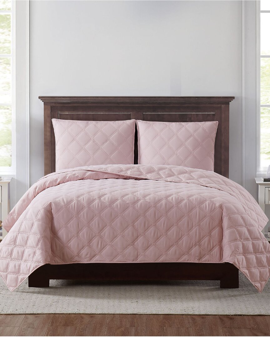 Truly Soft 3pc Quilt Set In Blush